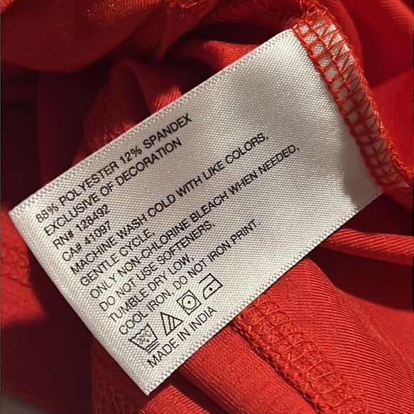 Greg Norman Collection Red Long Sleeve Crew Neck Tee Men's Medium - Picture 11 of 11